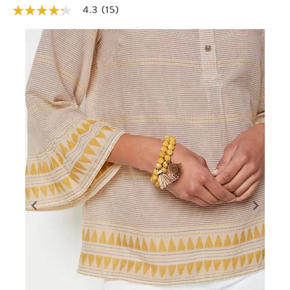 J.Jill Jacquard Ruffled Sleeved top XL